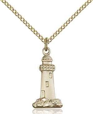 5922GF/18GF <br/>Gold Filled Lighthouse Pendant