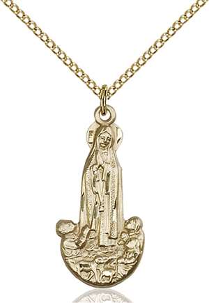 5931GF/18GF <br/>Gold Filled O/L of Fatima Pendant