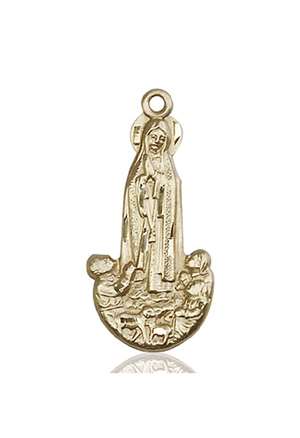 5931KT <br/>14kt Gold O/L of Fatima Medal