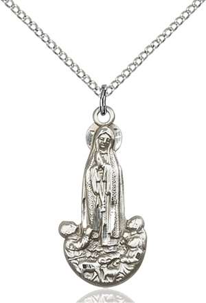 5931SS/18SS <br/>Sterling Silver O/L of Fatima Pendant