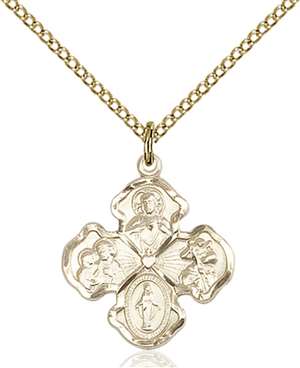 5942GF/18GF <br/>Gold Filled 4-Way Pendant