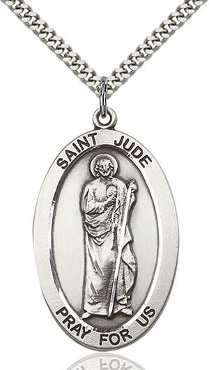 5951SS/24S <br/>Sterling Silver St. Jude Pendant