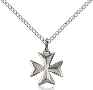 5992SS-CV/18SS <br/>Sterling Silver Maltese Cross Pendant