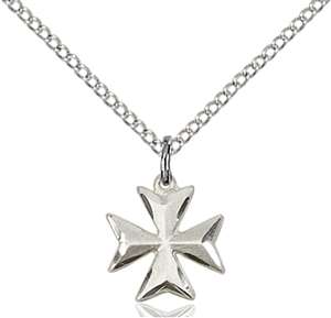 5992SS-CX/18SS <br/>Sterling Silver Maltese Cross Pendant