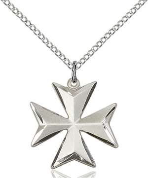 5993SS-CX/18SS <br/>Sterling Silver Maltese Cross Pendant