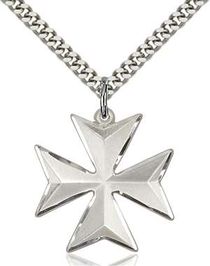 5994SS-CV/24S <br/>Sterling Silver Maltese Cross Pendant