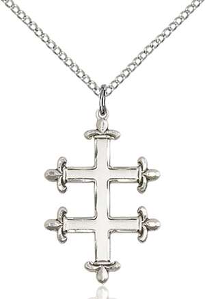 5995SS/18SS <br/>Sterling Silver Cross of Lorraine Pendant