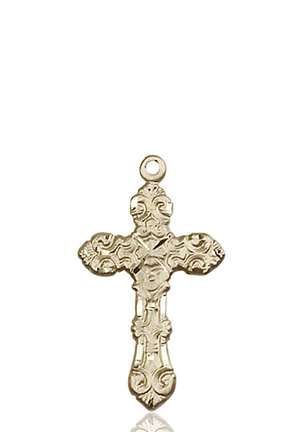 6001KT <br/>14kt Gold Cross Medal