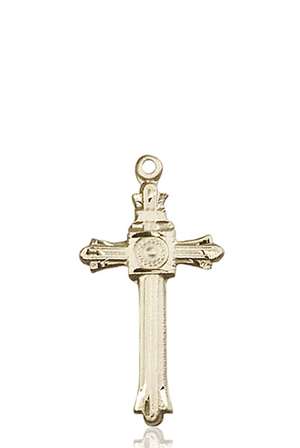 6005KT <br/>14kt Gold Cross Medal