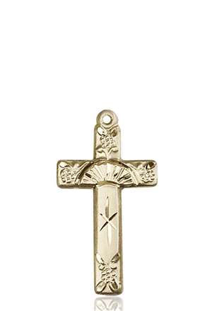 6009KT <br/>14kt Gold Cross Medal