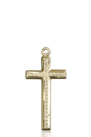 6017KT <br/>14kt Gold Cross Medal