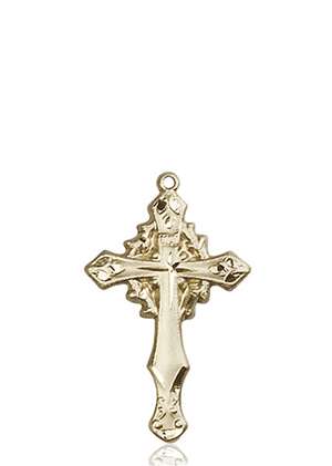 6019KT <br/>14kt Gold Cross Medal