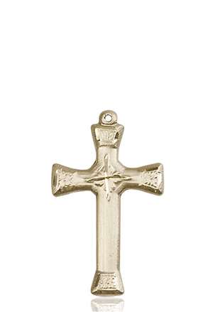 6023KT <br/>14kt Gold Cross Medal