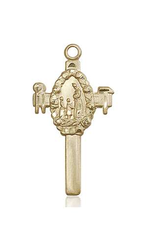 6028KT <br/>14kt Gold Cross Medal