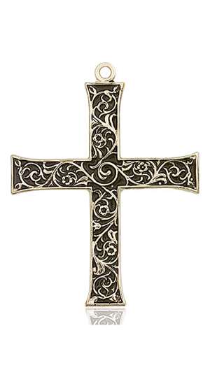 6029KT <br/>14kt Gold Cross Medal