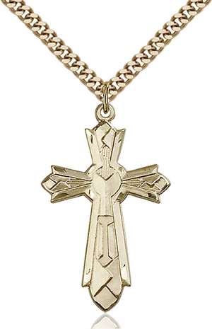 6031GF/24G <br/>Gold Filled Mosaic Cross Pendant