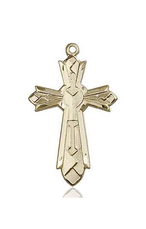 6031KT <br/>14kt Gold Mosaic Cross Medal