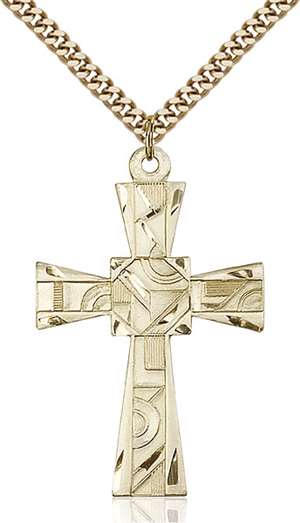 6032GF/24G <br/>Gold Filled Mosaic Cross Pendant