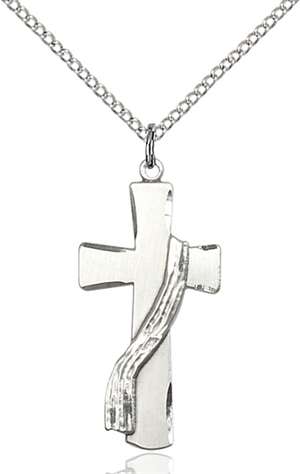 6035SS/18SS <br/>Sterling Silver Deacon Cross Pendant