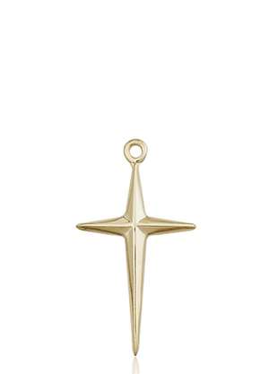 6038KT <br/>14kt Gold Cross Medal