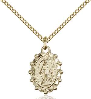 6040GF/18GF <br/>Gold Filled Miraculous Pendant