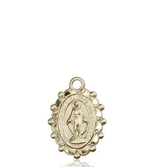 6040KT <br/>14kt Gold Miraculous Medal