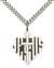 6042SS/24S <br/>Sterling Silver Heart of Jesus / Cross Pendant