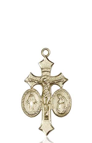 6055KT <br/>14kt Gold Jesus, Mary, O/L of La Salette Medal