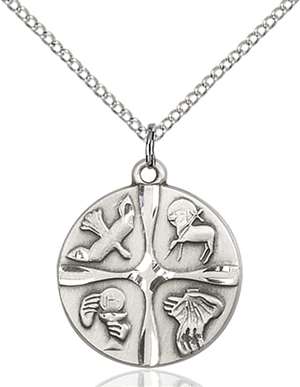 6056SS/18SS <br/>Sterling Silver Christian Life Pendant