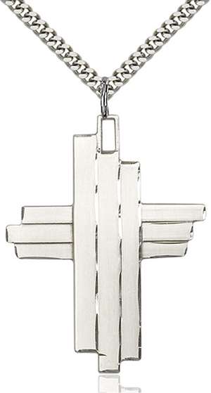 6064SS/24S <br/>Sterling Silver Cross Pendant