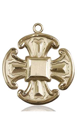 6066KT <br/>14kt Gold Cross Medal
