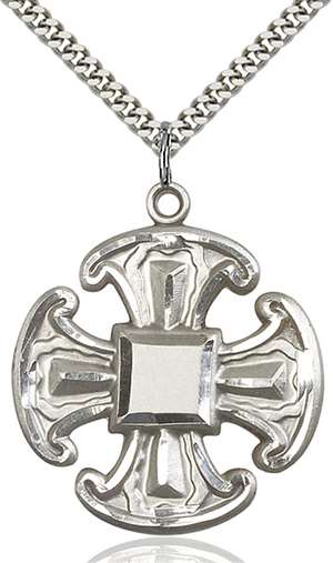 6066SS/24S <br/>Sterling Silver Cross Pendant