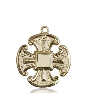 6067KT <br/>14kt Gold Cross Medal