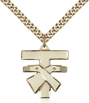 6072GF/24G <br/>Gold Filled Franciscan Cross Pendant