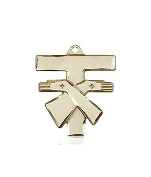 6072KT <br/>14kt Gold Franciscan Cross Medal