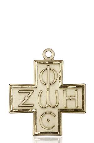 6074KT <br/>14kt Gold Light & Life Cross Medal