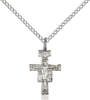 6078SS/18SS <br/>Sterling Silver San Damiano Crucifix Pendant