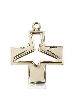 6080KT <br/>14kt Gold Holy Spirit Medal