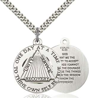 6086SS/24S <br/>Sterling Silver Recovery Pendant