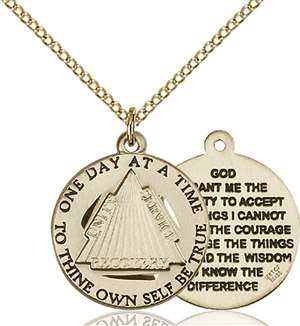 6088GF/18GF <br/>Gold Filled Recovery Pendant