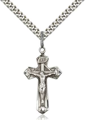 6092SS/24S <br/>Sterling Silver Crucifix Pendant