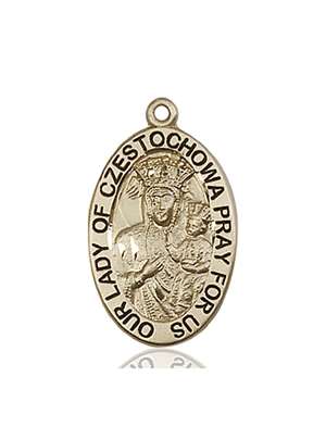 6093KT <br/>14kt Gold O/L of Czestochowa Medal