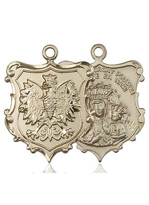6094KT <br/>14kt Gold O/L of Czestochowa Medal