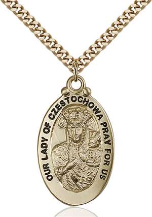 6095GF/24G <br/>Gold Filled O/L of Czestochowa Pendant