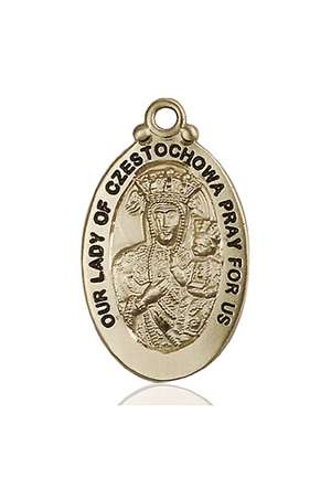 6095KT <br/>14kt Gold O/L of Czestochowa Medal