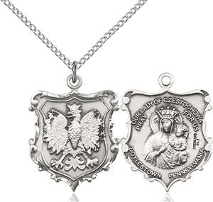 6097SS/18SS <br/>Sterling Silver O/L of Czestochowa / English Falco