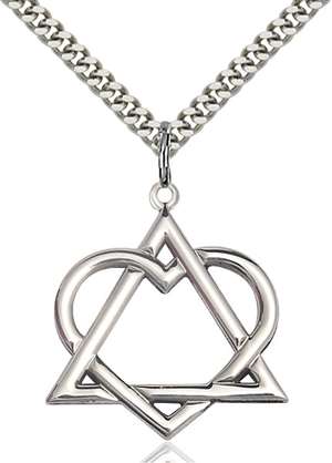 6210SS/24S <br/>Sterling Silver Adoption Heart Pendant
