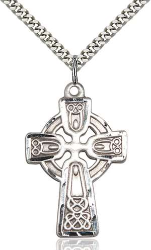 6214SS/24S <br/>Sterling Silver Celtic Cross Pendant