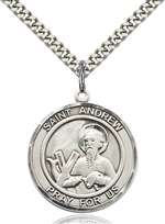 St. Andrew the Apostle Medal<br/>7000 Round, Sterling Silver