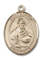 St. Albert the Great Medal<br/>7001 Oval, Gold Filled